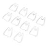 100pcs Paper Clips Cute Tooth Shape Rustproof Electroplated Metal Small Paper Clips for Office Schoo