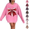 Ladies' Fashionable Casual Long Sleeved Christmas Printed Round Neck Sweatshirt Top