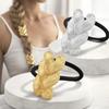 Braid Shaped Ponytail Hair Tie Metal Rubber Band Scrunchies Elastic Headband  For Women Girls