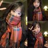 New Scarf Women's Winter Japanese and Korean Style All-match Plaid Warm Thickened Couple Scarf Student Shawl