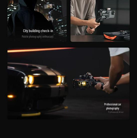 Мобильный подвес Haohan M7: Отслеживание с помощью ИИ, 3-осевая стабилизация, вращение на 360°, ручная селфи-палка