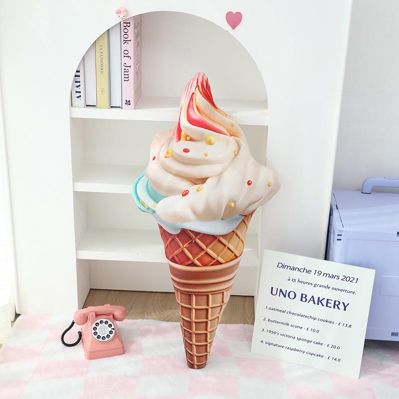 Simulated Cute Ice Cream Doll Ice Cream Pillow Doll Crispy Cone Pillow Plush Toy Ice Cream Cushion