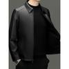 Goatskin Leather Jacket Autumn and Winter New Middle-aged Business Casual Leather Jacket