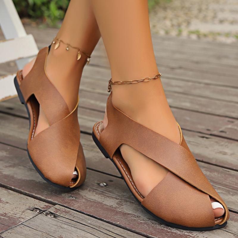 Литературные Ретро Женские Сандалии Мягкая Подошва Повседневные Девушка Уродливые Милые Туфли Лето Новые Сандалии на Низком Каблуке с Открытым Носком Минималистичные Римские Туфли