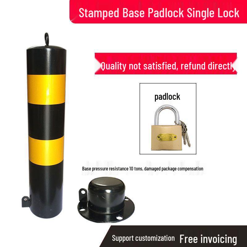 Reflective Steel Anti-Collision Post: Removable Ground Pile for Road Block Isolation and Parking Safety