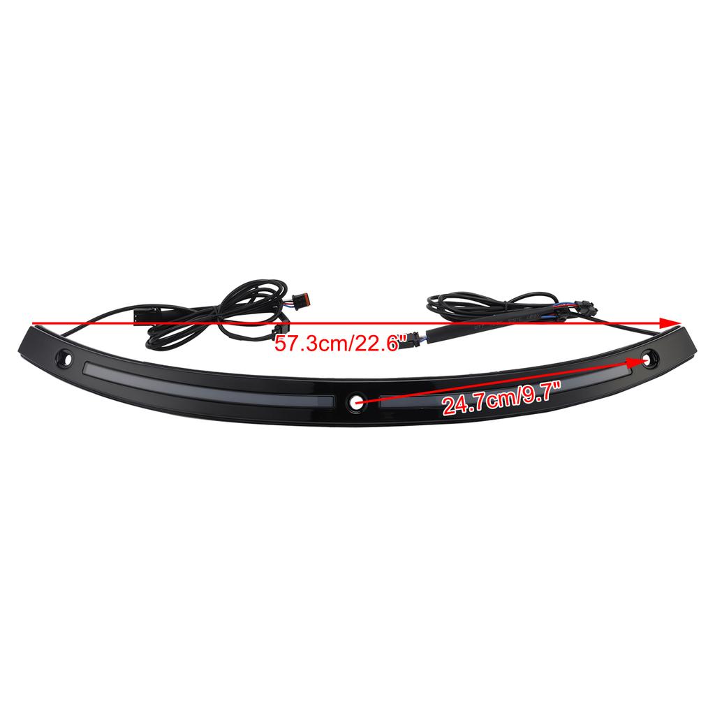 LED Running Turn Signal Light Windshield Trim for Harley 2014+ Electra Glide Black