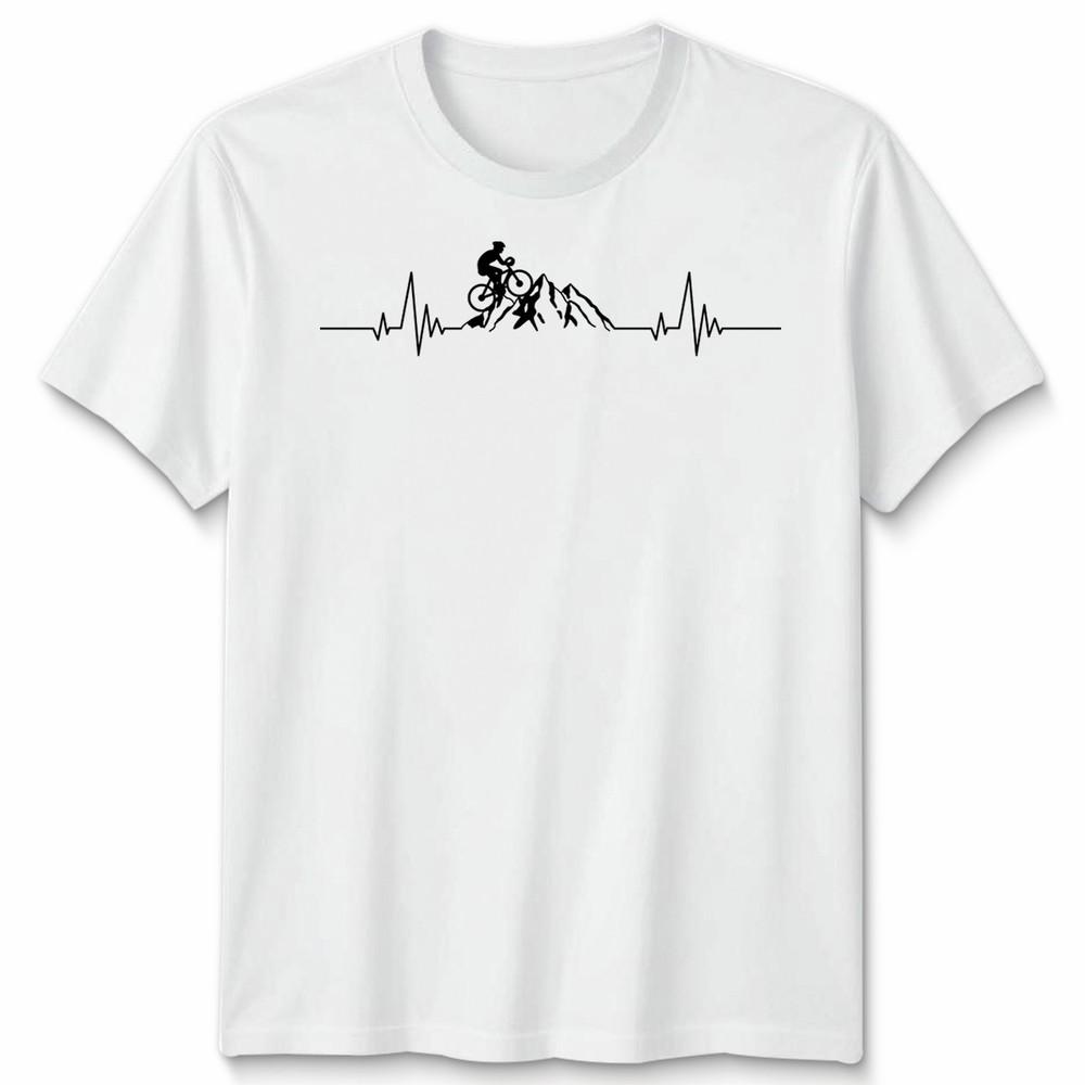 Heartbeat Mountain Bike Unisex T Shirt Cycling Adventure Fun Cool Quality New