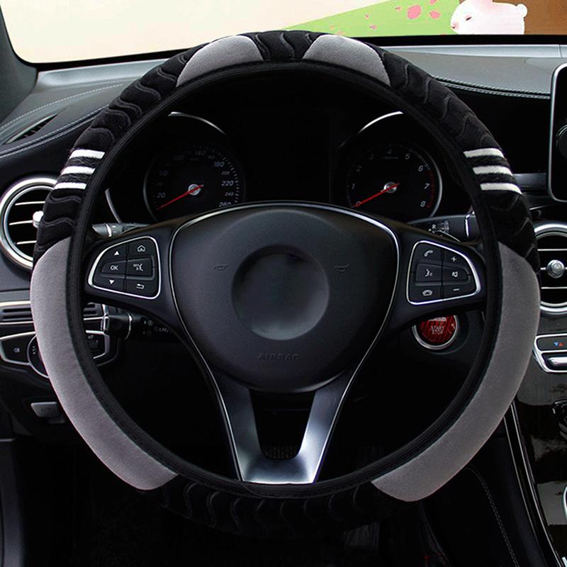15-дюймовый автомобильный чехол на руль, эластичный теплый противоскользящий чехол на колесо, автомобильные аксессуары