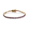 Amethyst Tennis Bracelet - 925 Sterling Silver Gold Plated