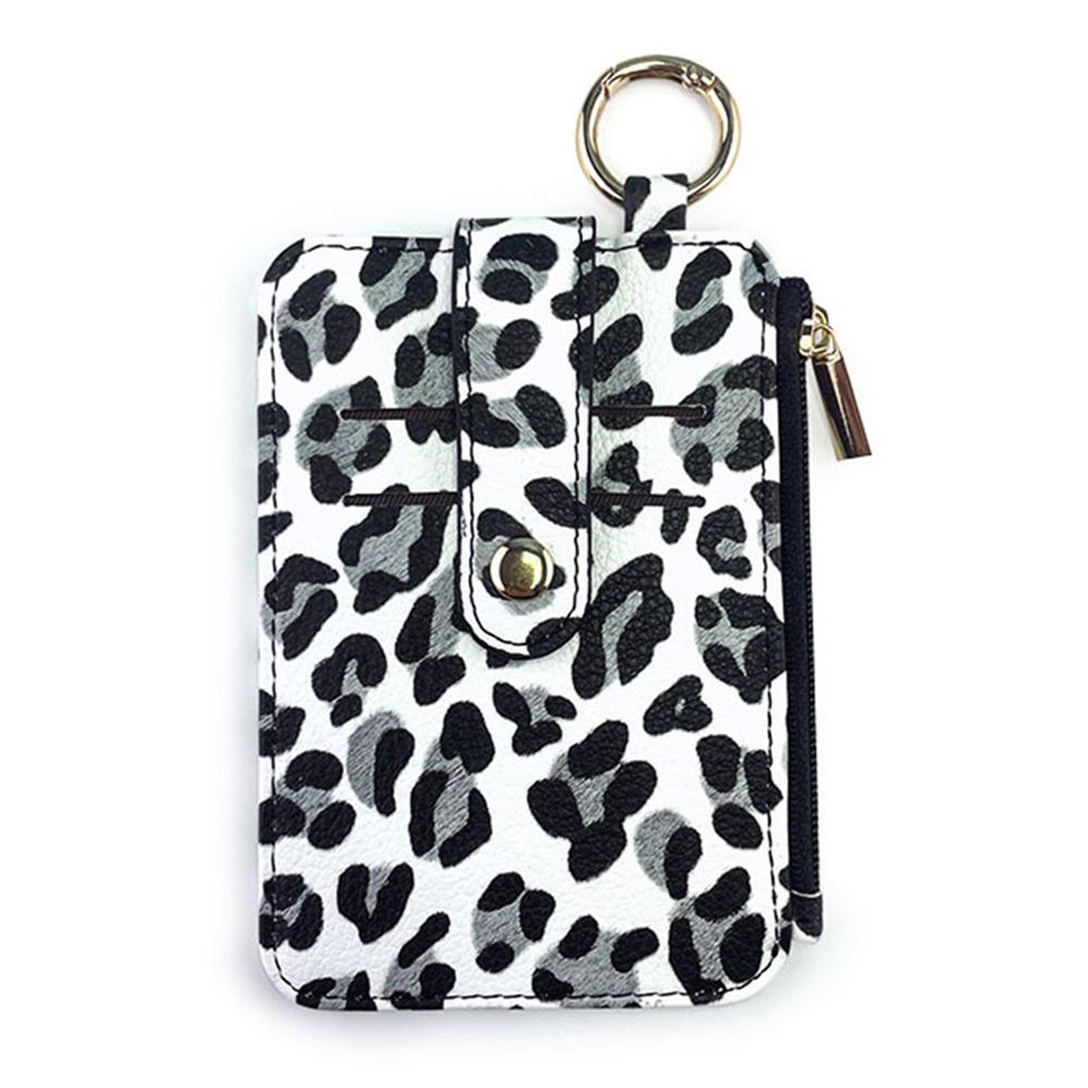 Мини кошелек с леопардовым принтом, тонкий женский короткий кошелек, подарок, поясная сумка, унисекс