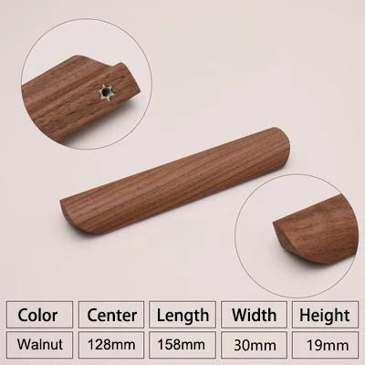 Natural Wood Furniture Handles Kitchen Door Knobs Cabinets Pulls Beech Wooden Handles for Cabinet and Drawers Furniture Hardware