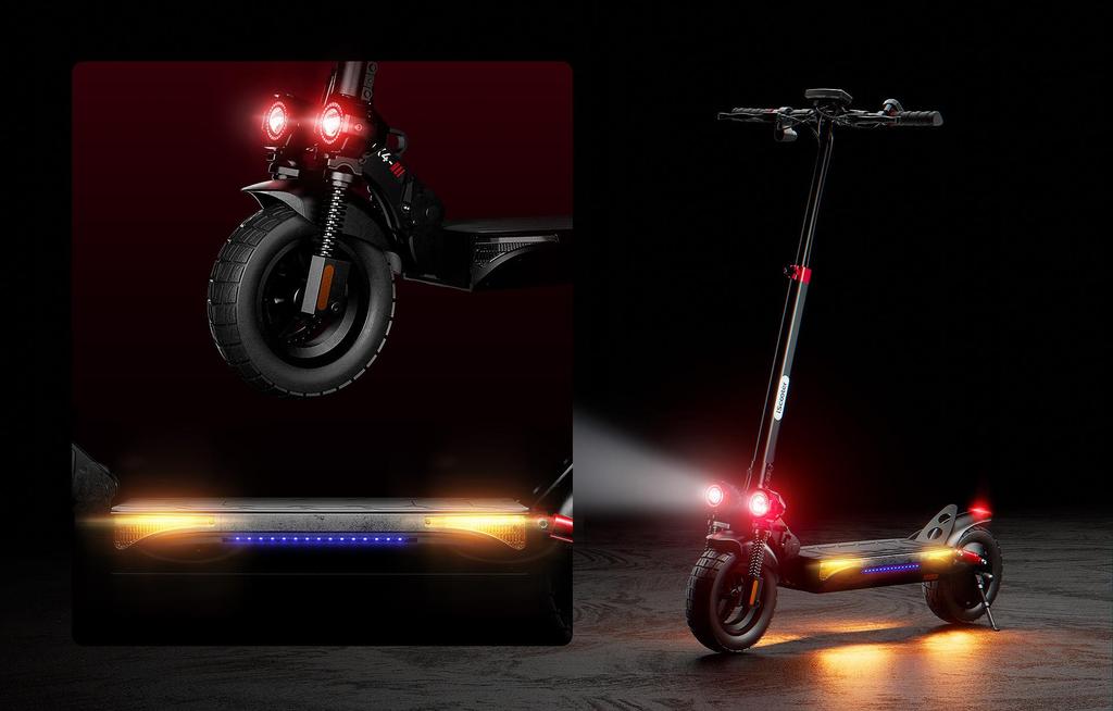 iScooter Электросамокаты IX4 мощные 800 Вт LED 10" с приложением 48В15Ач на 40~45 км Внедорожные шины для взрослых 150 кг