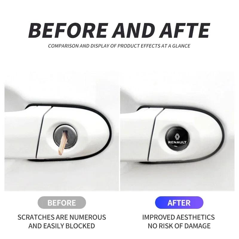 Для Renault 2026 Новые колпаки на диски Наклейка на замочную скважину двери автомобиля Декор замка авто Защитная наклейка Для Renault Megane 2 3 4 Twingo Cli
