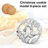 Набор из 9 рождественских формочек для печенья из нержавеющей стали, форма рождественской елки