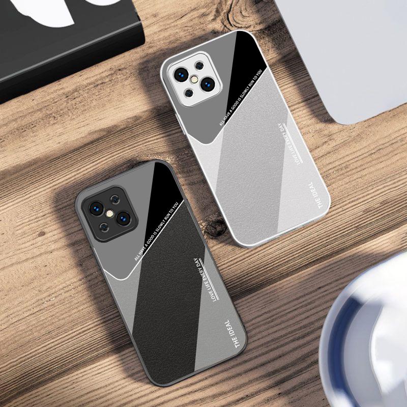 Кожаный элемент в сетку для Oppo Find X5 X8 Pro X3 Lite A72 58 73 54S F11 79 Reno 6 4Z 5G Nord N200 Закаленное стекло Чехол для телефона