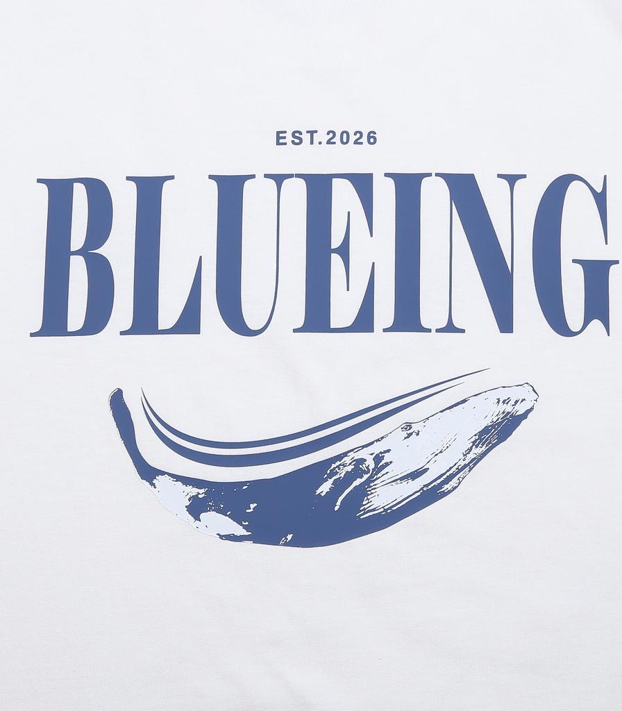 Футболка с графическим логотипом Beulluing Blueing Whale [Белый]