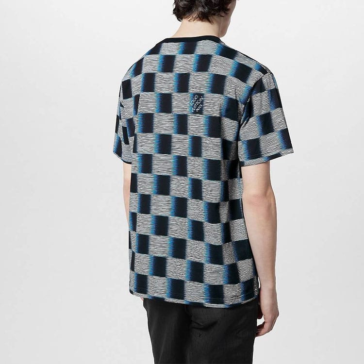 Хлопковая футболка с коротким рукавом Lv Damier 1AFB33