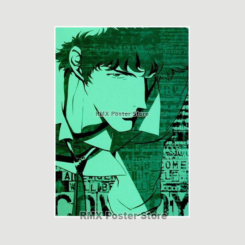 Ковбой Бибоп плакаты белая бумага аниме фигурки принты живопись фотографии гостиная бар украшения домашний декор манга наклейки на стену