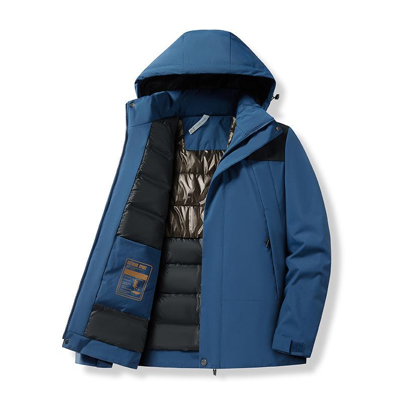 Black Gold Winter Cotton Jacket with Warmth Retention High Waterproof and Thickened Cotton Jacket