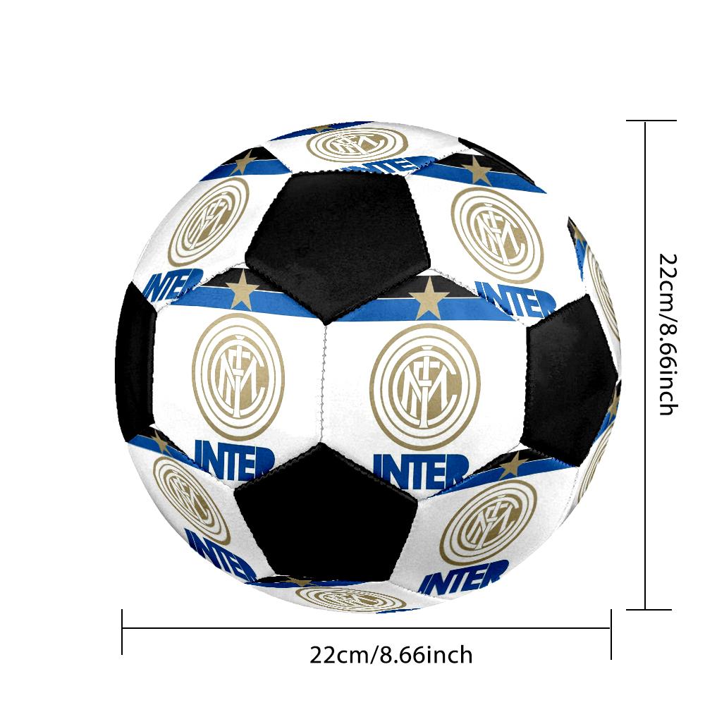 Футбольный мяч для зала Inter Milan, разноцветный, машинная строчка, ПВХ, размер 5, готов для командных тренировок и соревнований, прочный, высокоэластичный, классный спортивный подарок