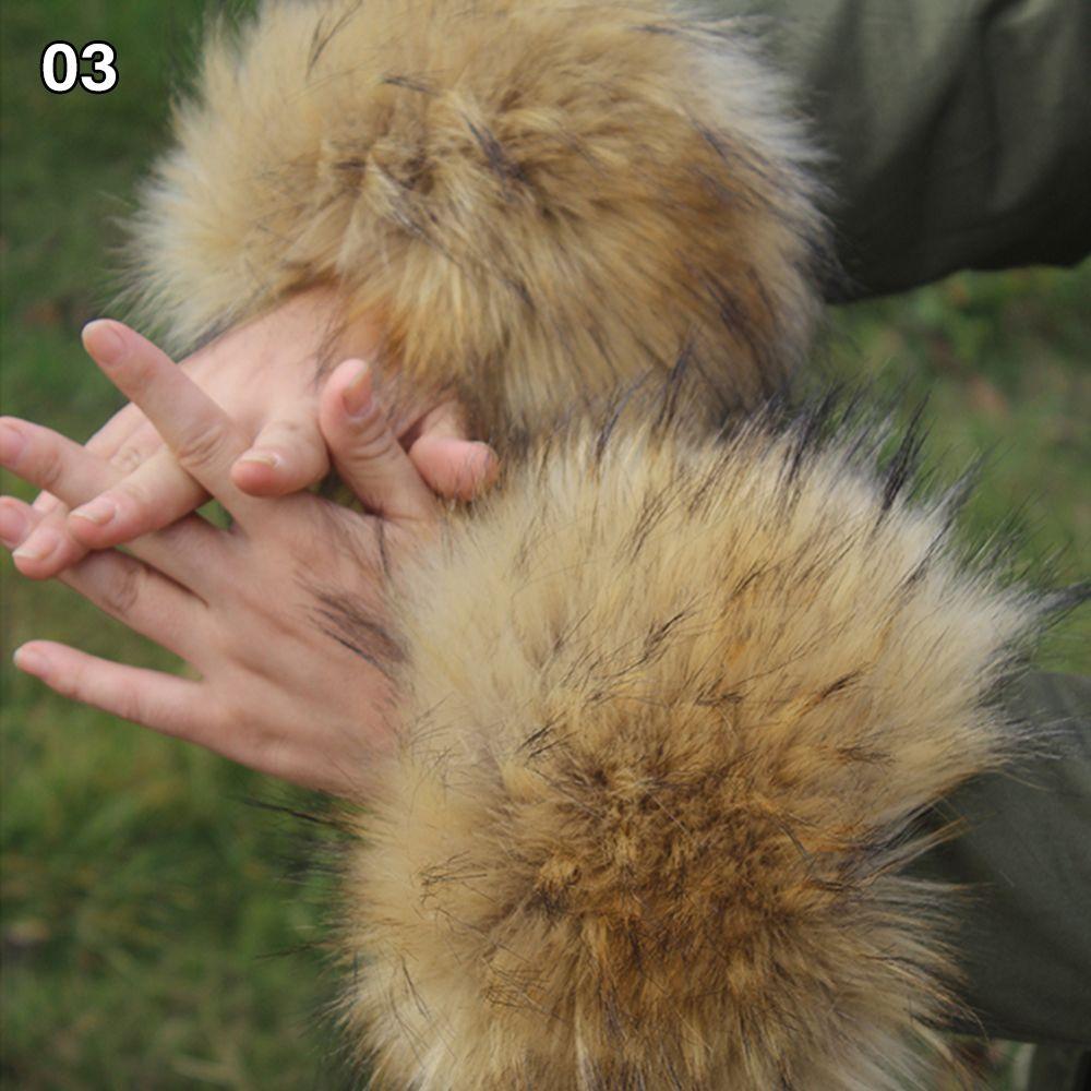 Аксессуары для одежды Теплый напульсник Эластичный ветрозащитный нарукавник на запястье Искусственный мех Дамский плюшевый манжет