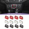 Aluminium Alloy Car Window Button Trim Decorative Stickers For Jeep Wrangler JL For JT Gladiator 2018 Up Interior Accessories