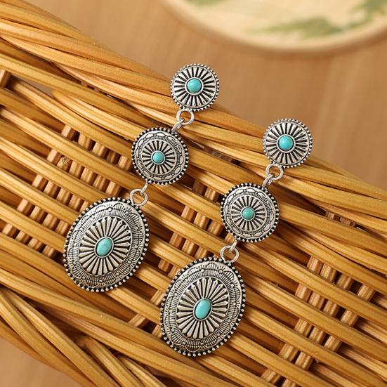 1 Pair Bohemia Style Drop Earrings Tassel Design Lightweight Stud Earrings Urban Charm Earrings Jewelry Gift
