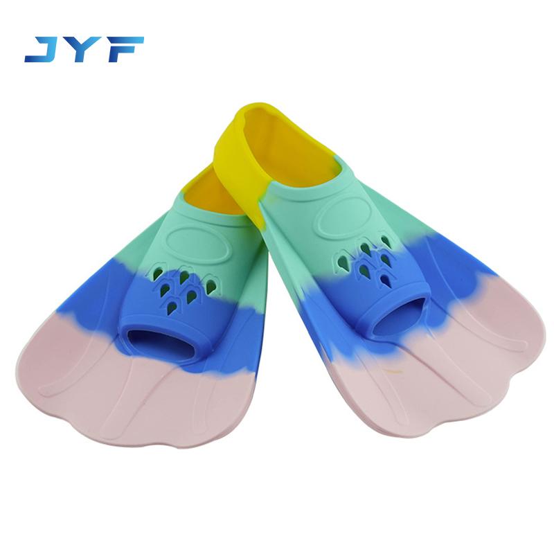 JYF Brand Good Quality Comfortable Material Outdoor Sports Flippers Swim Kids Swimming Fins Silicone