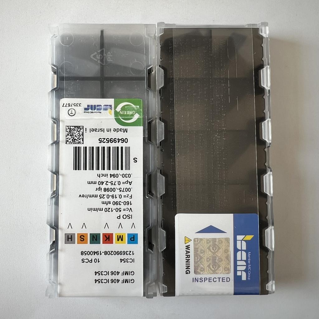 ISCAR / GIMF406 IC354 / Industrial indexable carbide inserts 10 Pcs