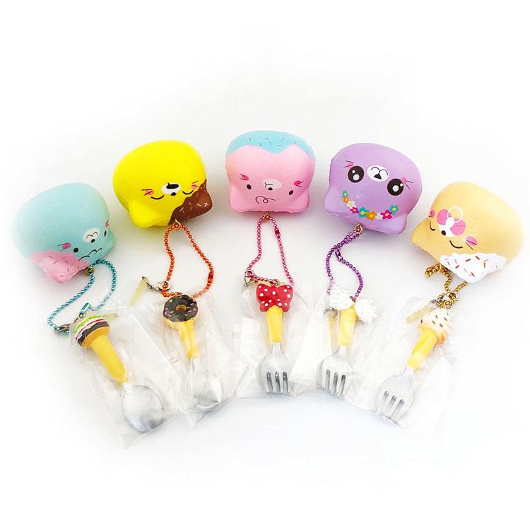 Punimaru Случайный слепой пакет Игрушка-сквиши Милый Китти Кот Животное Еда Медленный отскок Мягкая ПУ пена Сжимать Снятие стресса Подарок