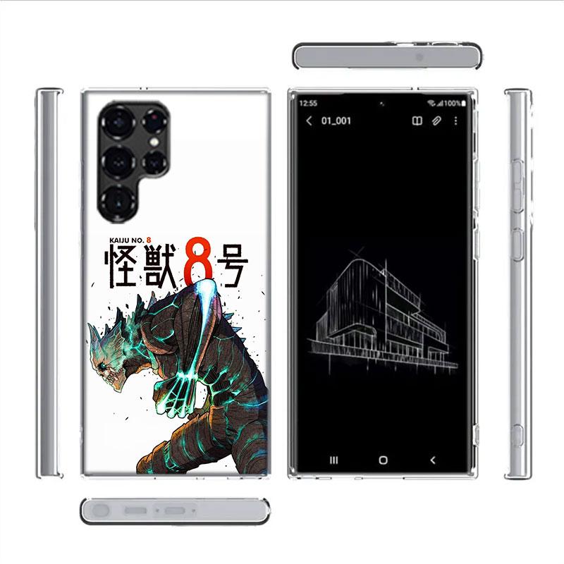 Kaiju No. 8 Anime Capa Phone Case For Samsung S26 Ultra S25 Edge Galaxy S23 S21 S20 S24 FE S22 S10 Plus Cover Clear TPU Shell Co
