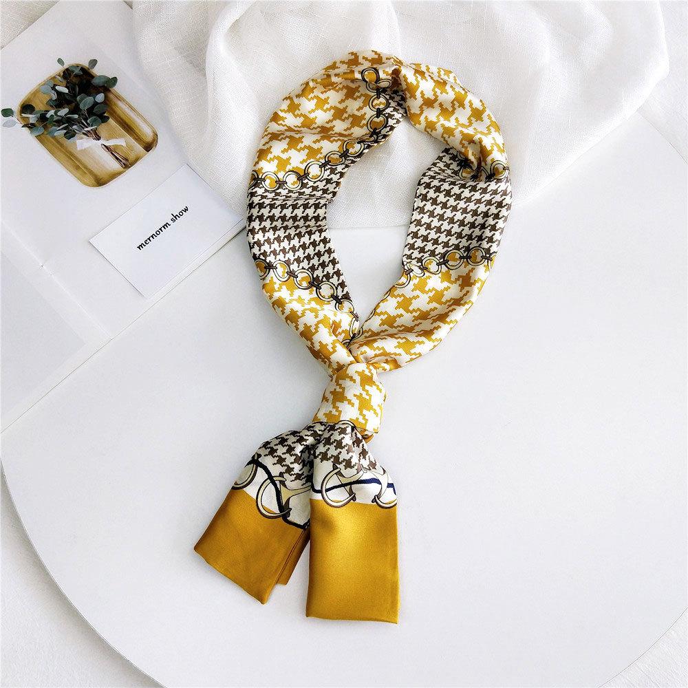 New Scarves Silk Scarves Women'S Spring And Autumn Season Long Decorative Professional Scarves Summer Thin Styles Paired With Shirts Stylish