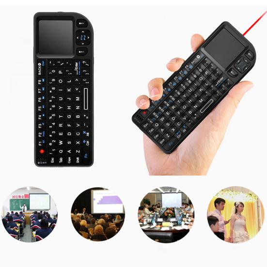 Расстояние подсветки клавиатуры 2.4G тачпада K808 Novel длинное