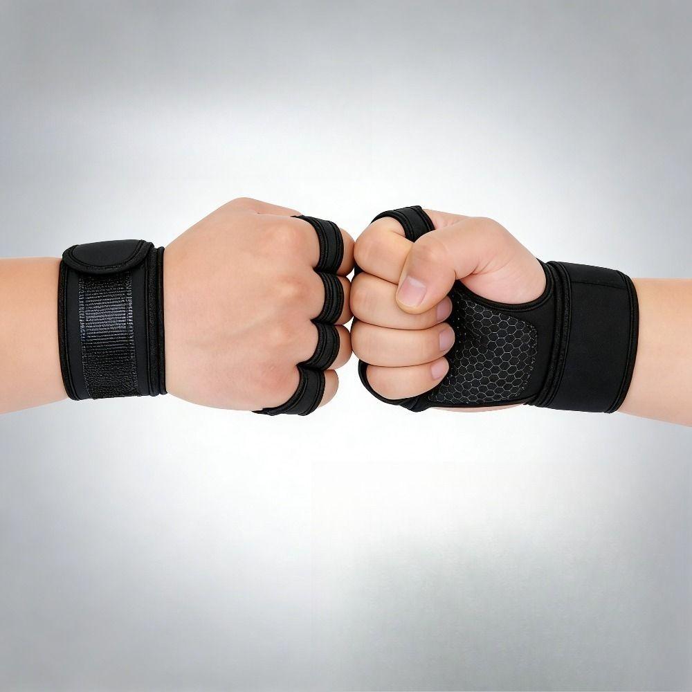 Wrist Protect Half Finger Gloves Anti-Slip Workout Mittens Unisex Weightlifting Gloves Fishing