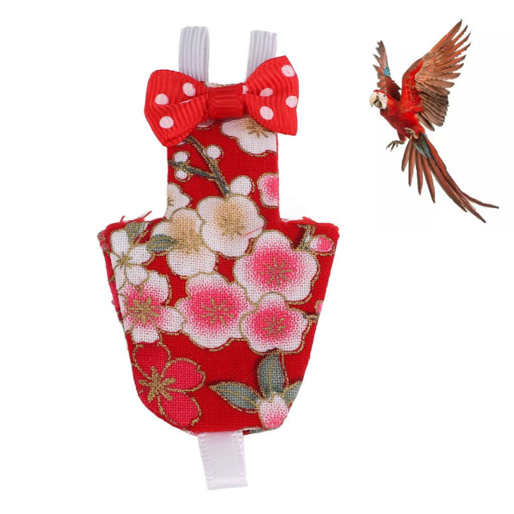 Подгузник для птиц Хлопчатобумажная ткань Моющийся Летный костюм для попугая с водонепроницаемой подкладкой для домашней птицы Ара