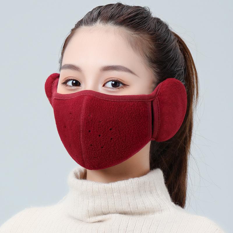 Women Men Winter Warm Cold-proof Earmuffs Windproof Mouth Cover Female Outdoor Mask Cycling Ear Warmer