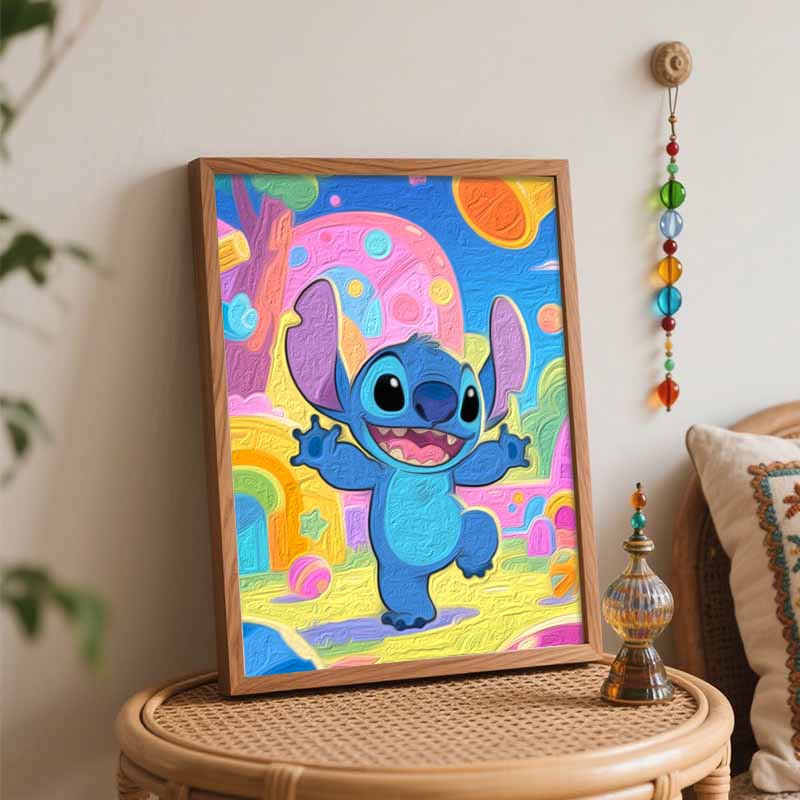 Disney Масляная живопись ручной работы DIY персонаж Стич подарки украшения для дома