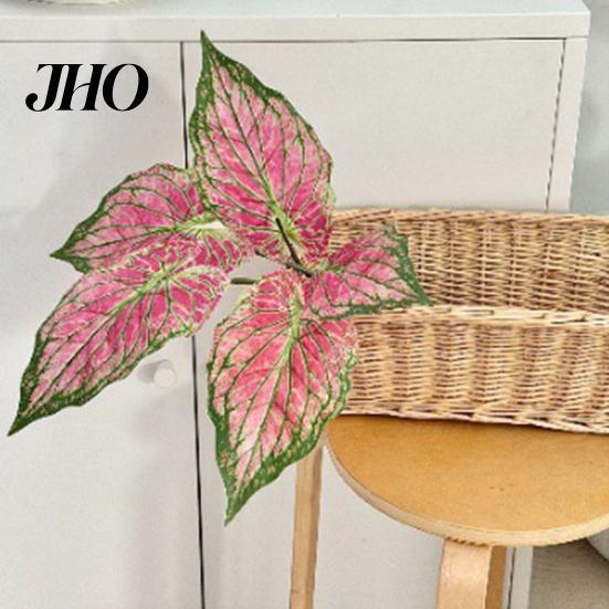 High-quality Synthetic Leaves Artificial Alocasia Leaf Faux Greenery Plants Stem Realistic Fake Tropical Natural Look for DIY Wedding Centerpiece