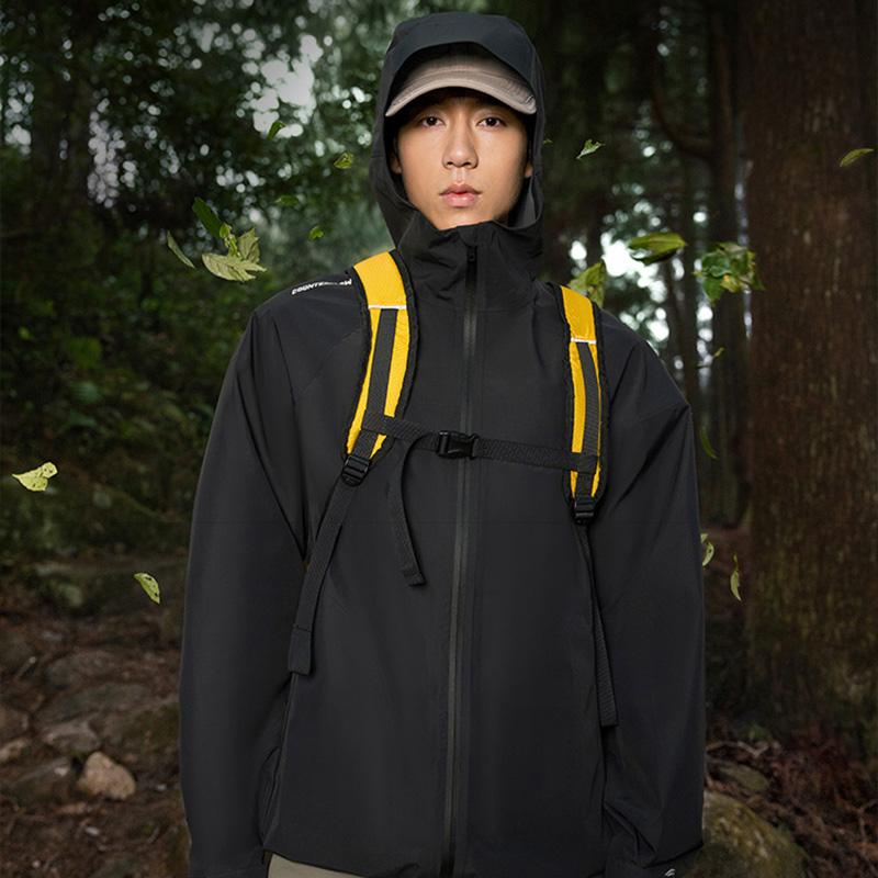 Li Ning Outdoor CF Tracing Ветрозащитная, дышащая, износостойкая, водонепроницаемая ветровка Унисекс Черная AEMV005-3
