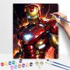 Disney Oil Painting DIY Digital Painting Iron Man Hero Character HandPainted Wall Art for Living Room and Entryway Decor.