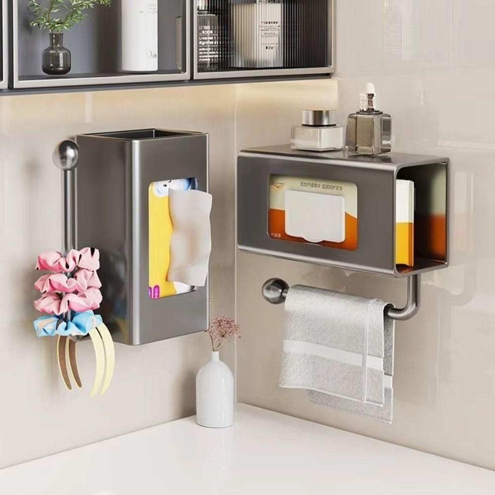 Strong Load Bearing Paper Towel Dispenser Easy Access Wet Wipes Storage Rack Household