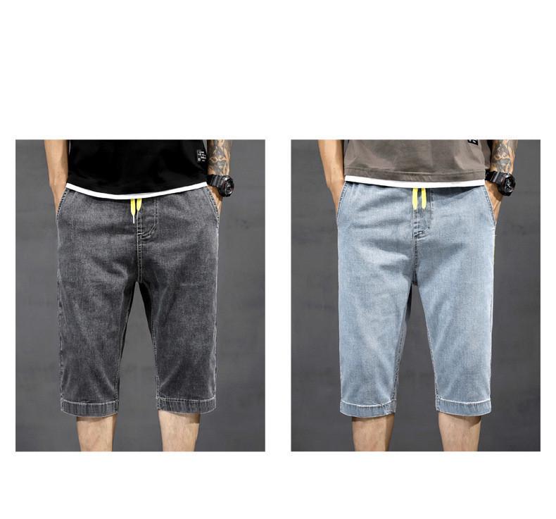 Мужские модные облегающие шорты из рваного денима с вышивкой