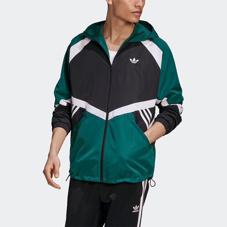 Adidas Оригиналы SPRT US WB 1 Спортивная куртка с капюшоном Мужские куртки Зеленые GJ6736