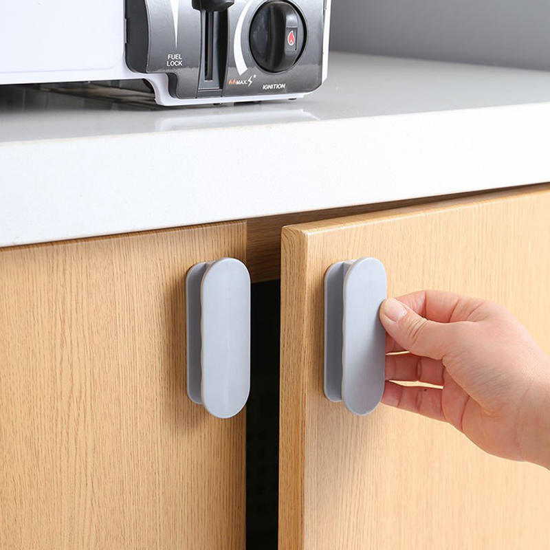 2PCS Self Adhesive Auxiliary Handle for Kitchen Cabinet Door Pulls Cupboard Drawer Wardrobe Home Tool-Easy Install