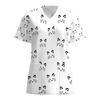 Хирургические Uniforms Женские Элегантные Мода Женские Принт V-образный Вырез Короткий Рукав Медицинские Летние Удобные Ветеринарные Клинические Uniforms Женские
