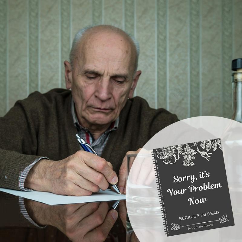 End Of Life Planner Notebook What Book My Final Wishes Funny Guided Final Arrangements Organizer For Possessions Business