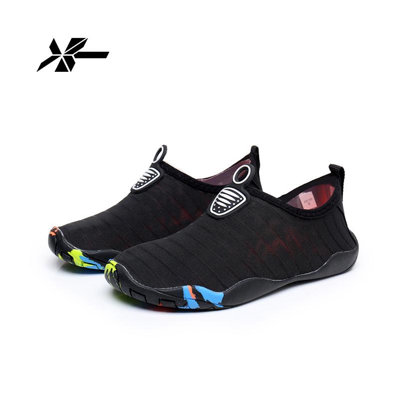 Детские ручьевые туфли пляжные туфли и носки wading shoes быстросохнущие дышащие для улицы пол дом кожа мягкое дно ловить море