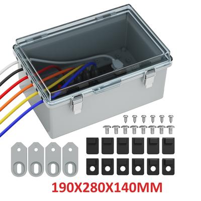 Водонепроницаемый чехол для удлинителя 11,4x7,5x5,5 Наружная электрическая коробка для улицы Всепогодный прозрачный чехол Корпус для питания