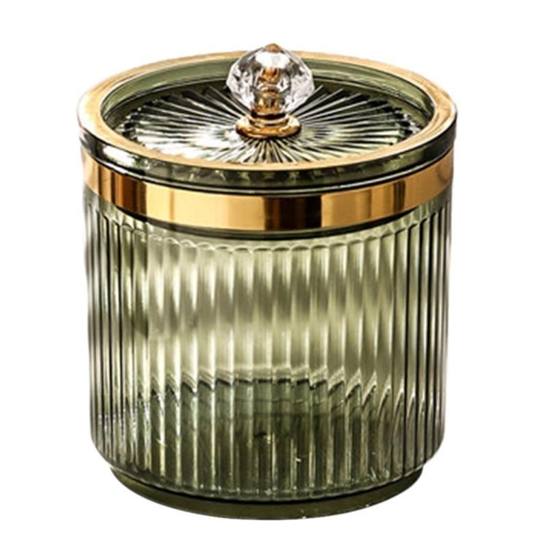 Коробка для зубочисток с крышкой Акриловый держатель для ватных палочек для макияжа для хранения в ванной комнате