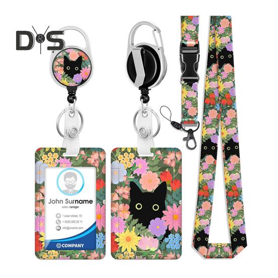 Держатель для удостоверения личности с ремешком для учителя, вертикальный брелок для бейджа и брелок для медсестры, учителя, сотрудника службы безопасности